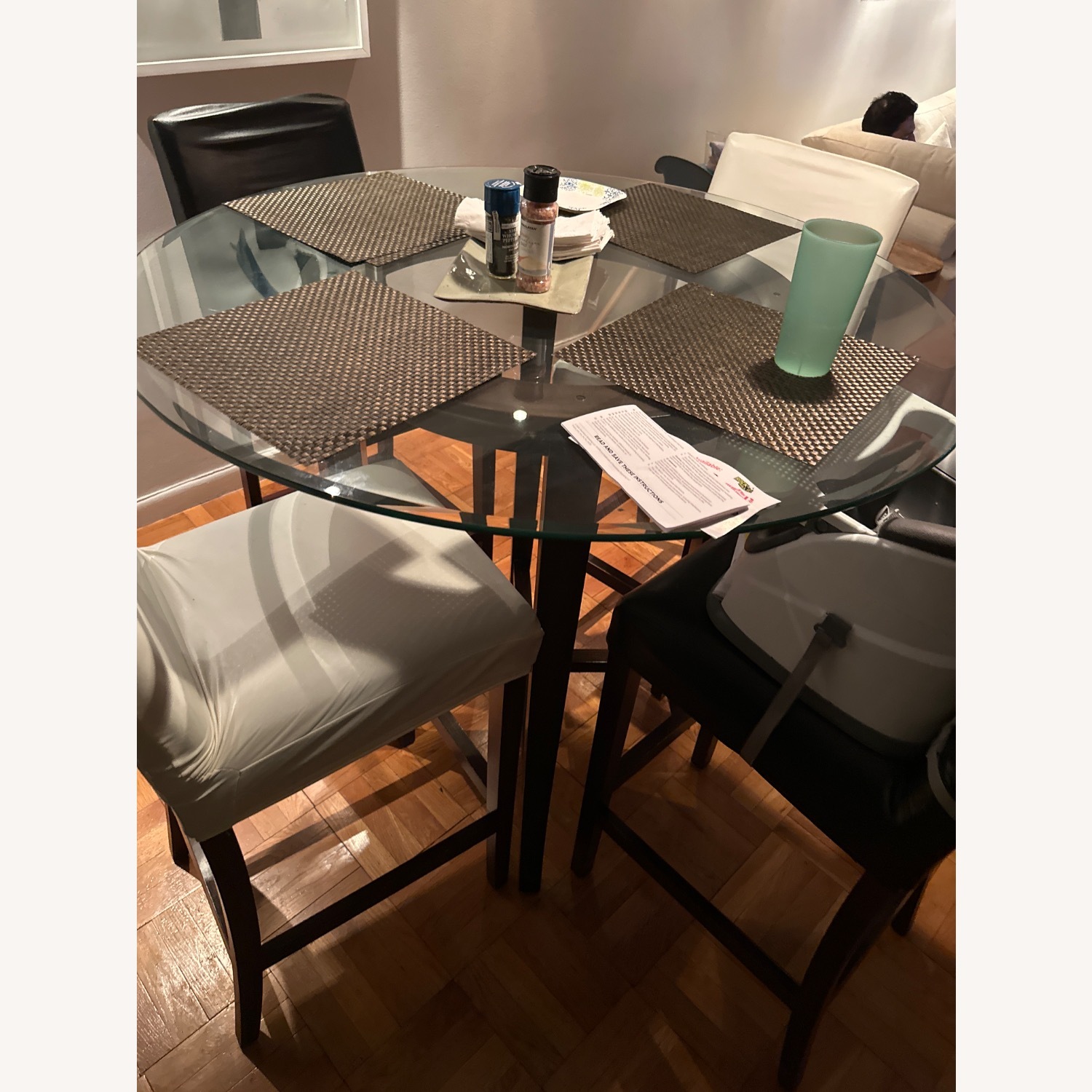 Crate & Barrel Halo Bar Height Dining Table - image-3