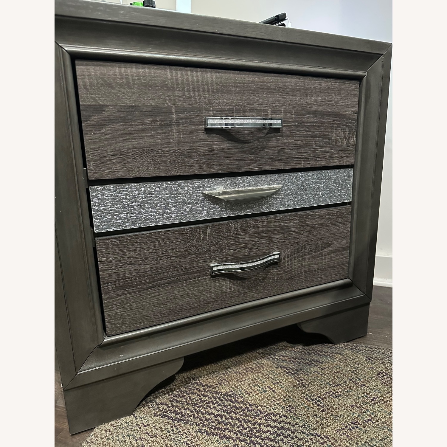 Raymour & Flanigan Dark Gray Nightstand - image-2