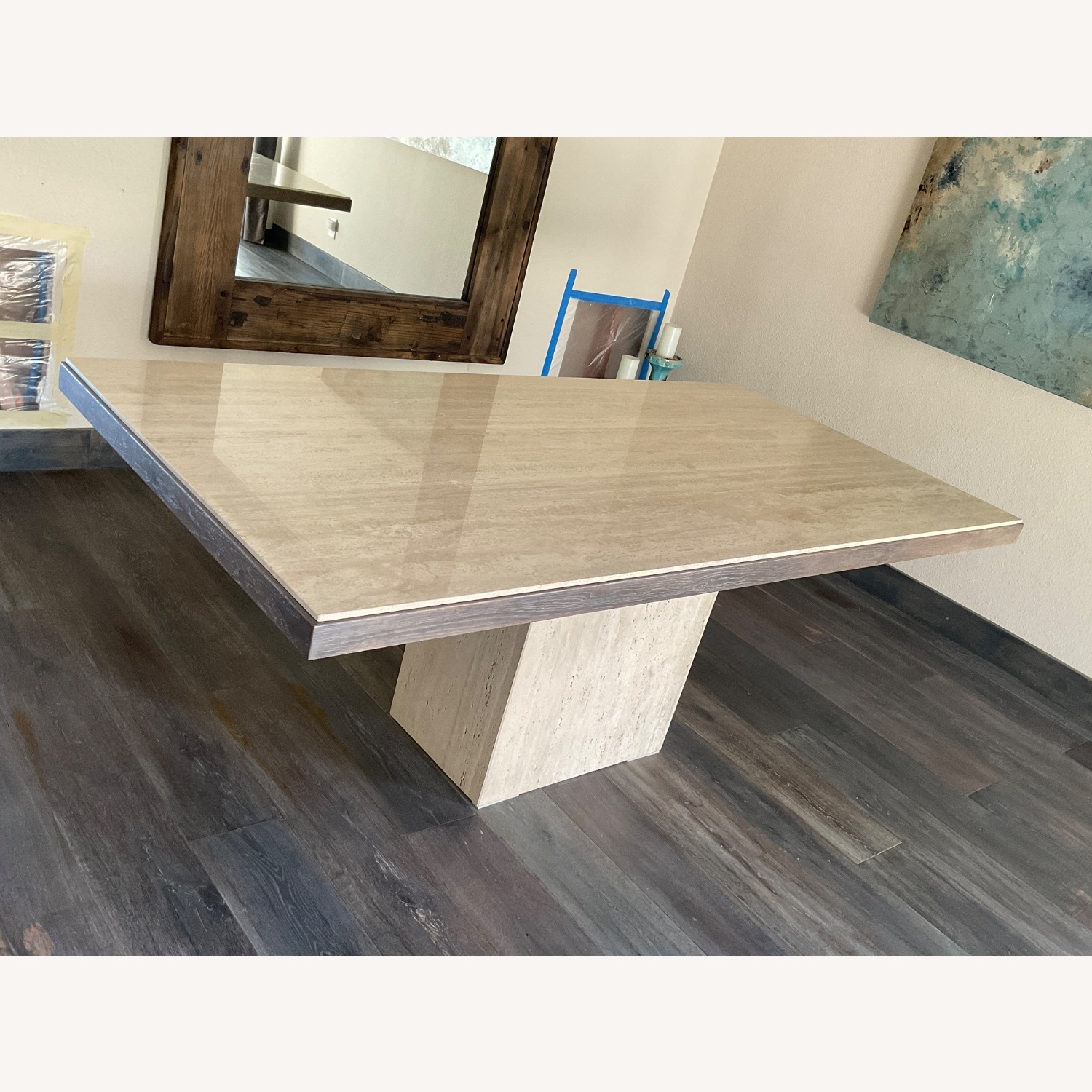 Stone Travertine Dining Table - image-2