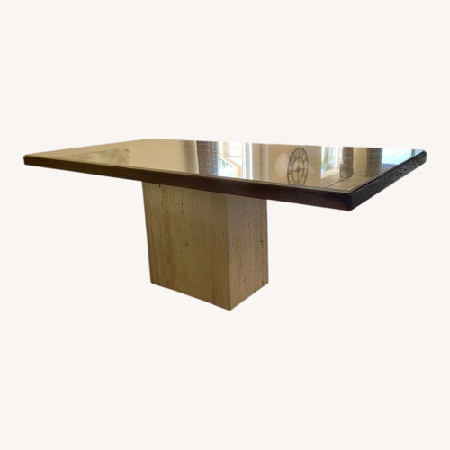 Used Stone Travertine Dining Table for sale on AptDeco