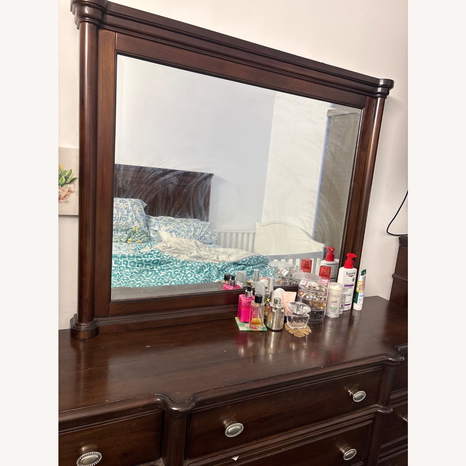 Dark Brown Wood Dresser - image-7