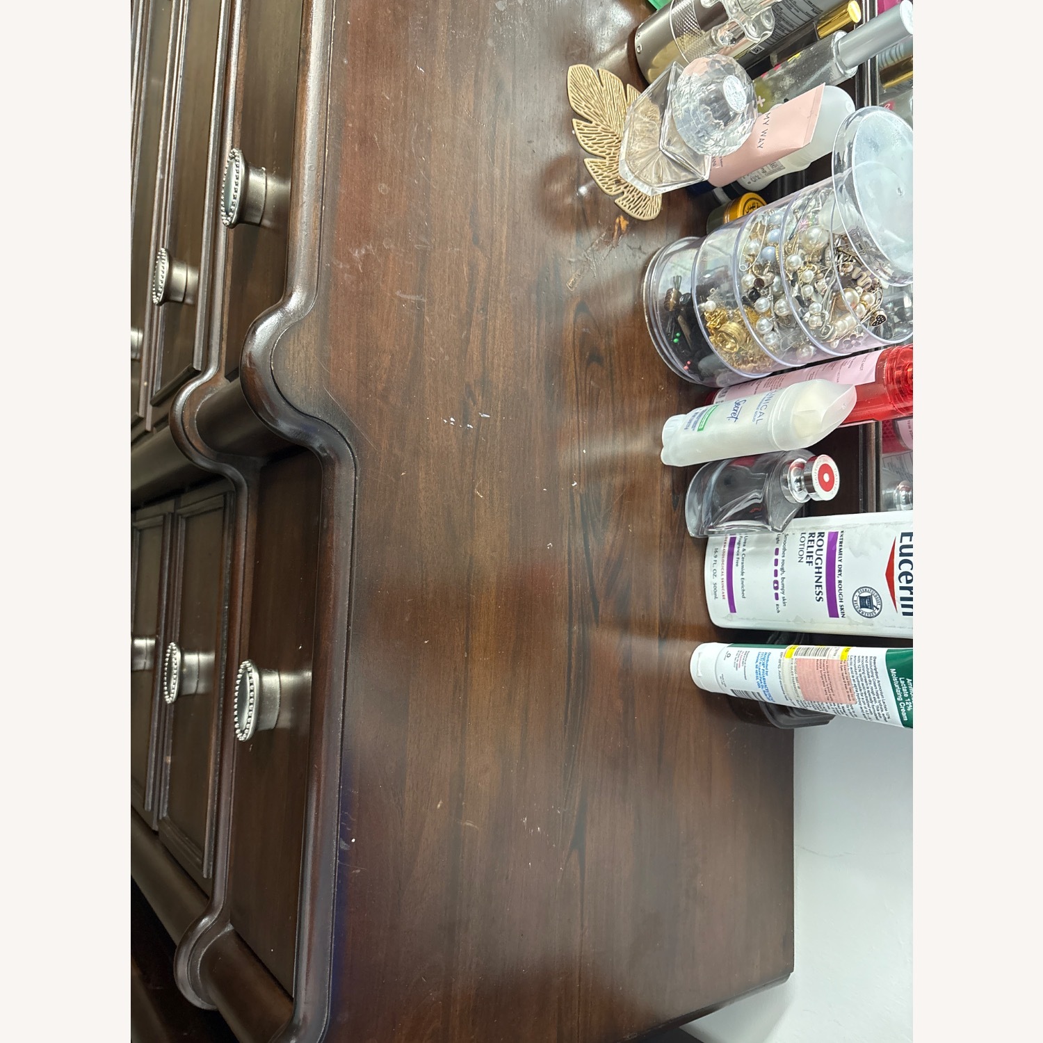 Dark Brown Wood Dresser - image-6