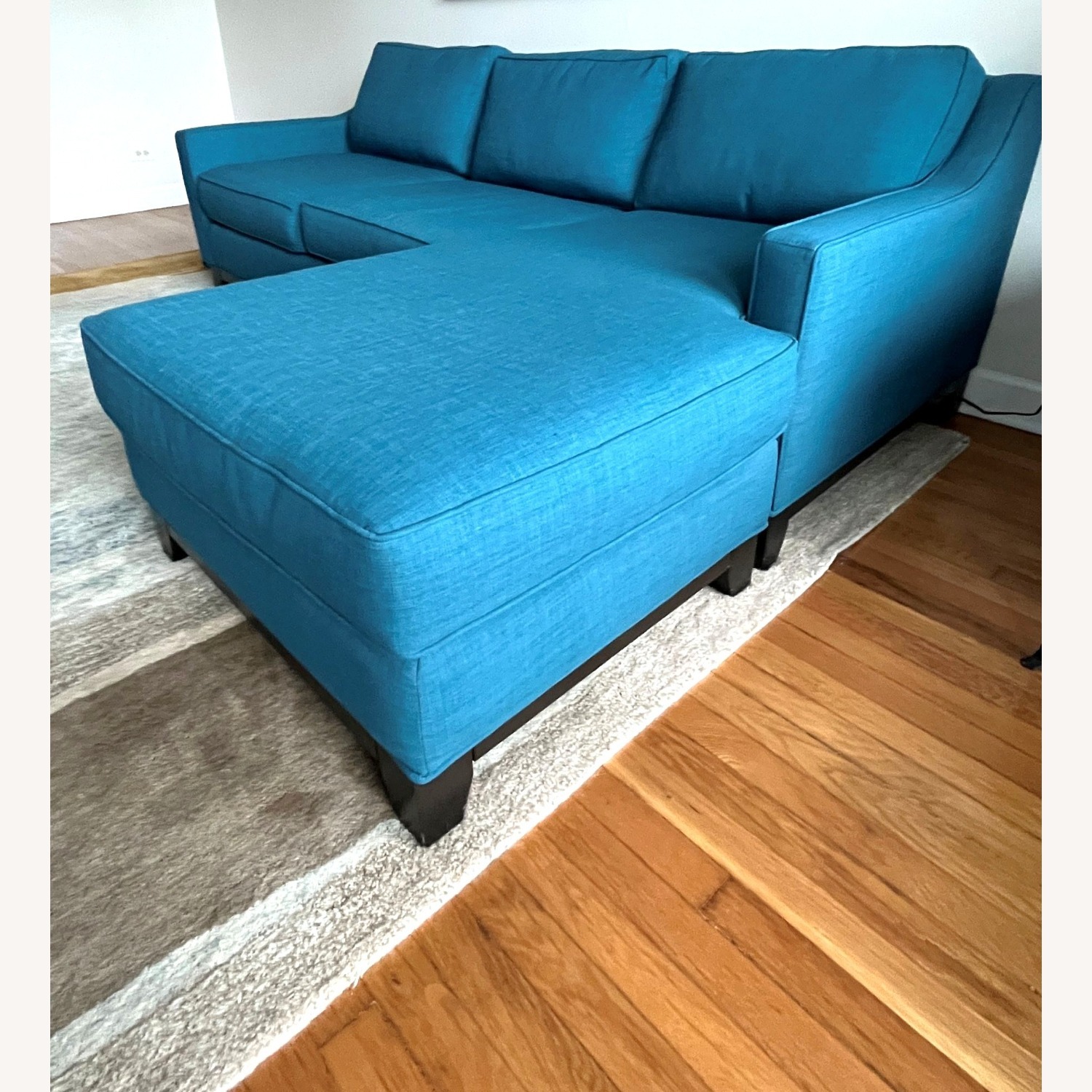 Macy's Bennett Blue Chaise Lounge - image-3