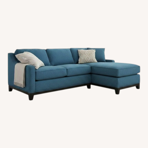 Used Macy's Bennett Blue Chaise Lounge for sale on AptDeco