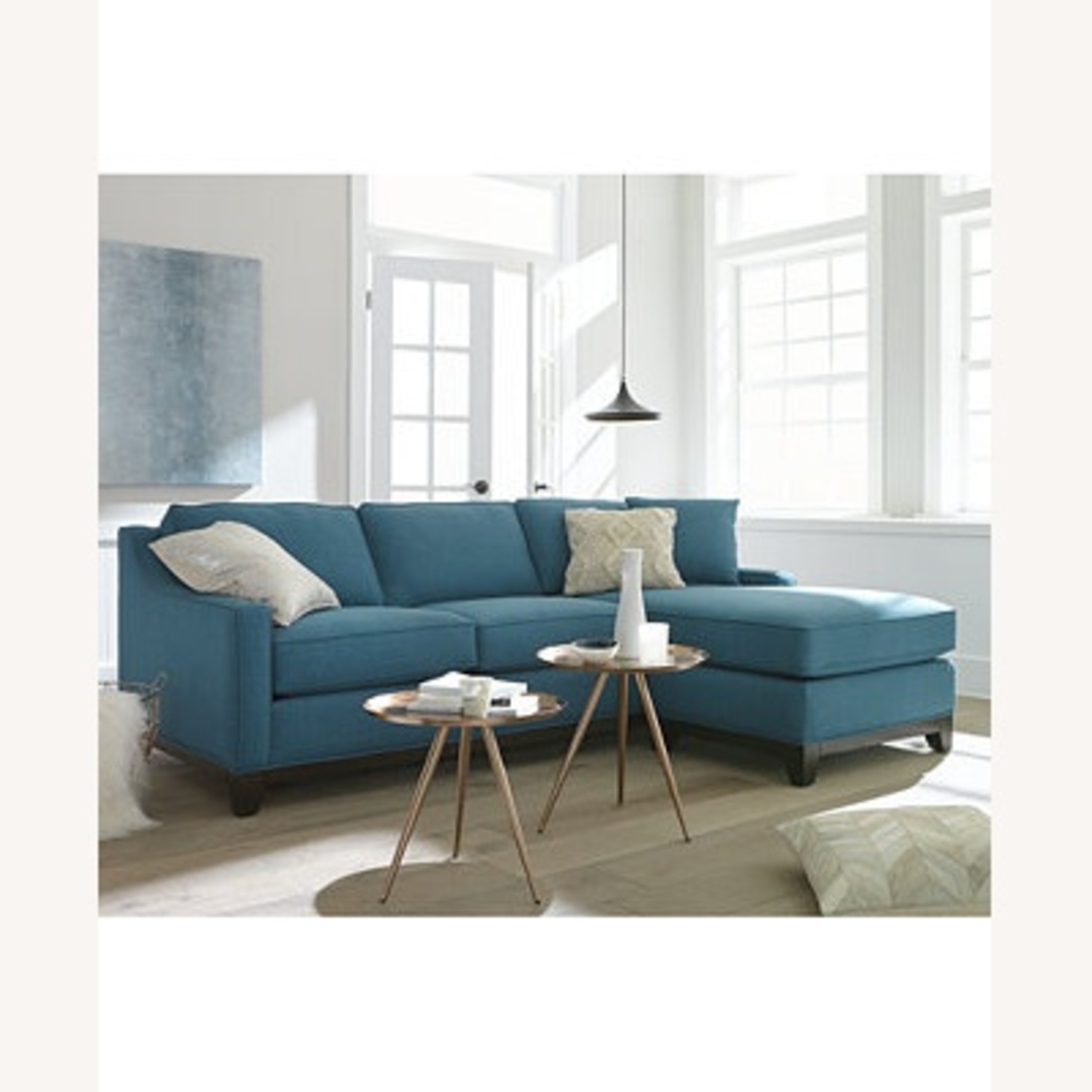 Macy's Bennett Blue Chaise Lounge - image-4