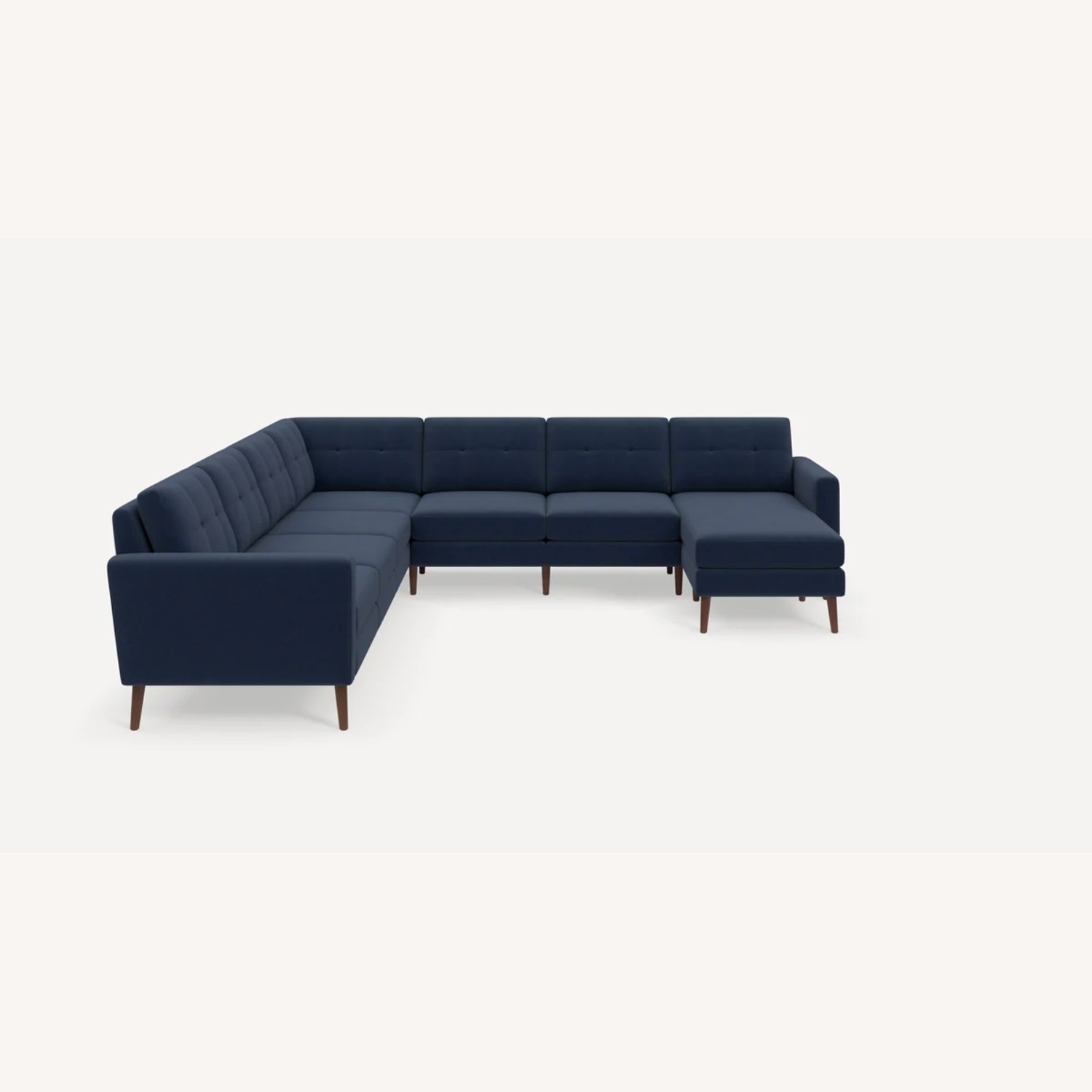 Burrow Nomad Blue Fabric 2 Piece Sectional - image-4