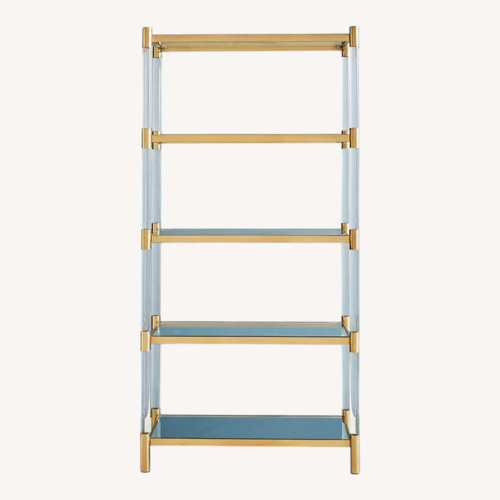 Used Anthropologie Oscarine Lucite Mirrored Bookshelf for sale on AptDeco