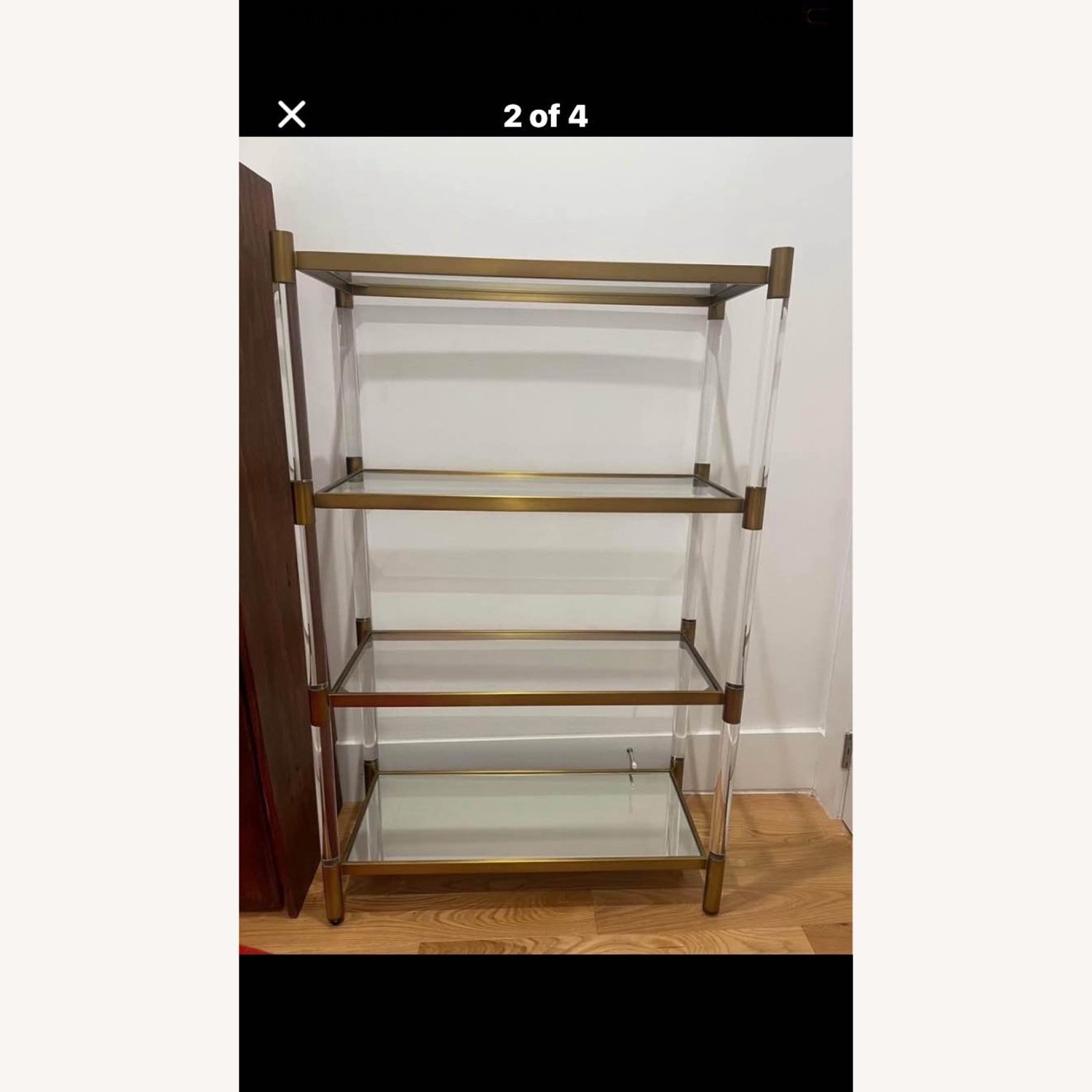 Anthropologie Oscarine Lucite Mirrored Bookshelf - image-4