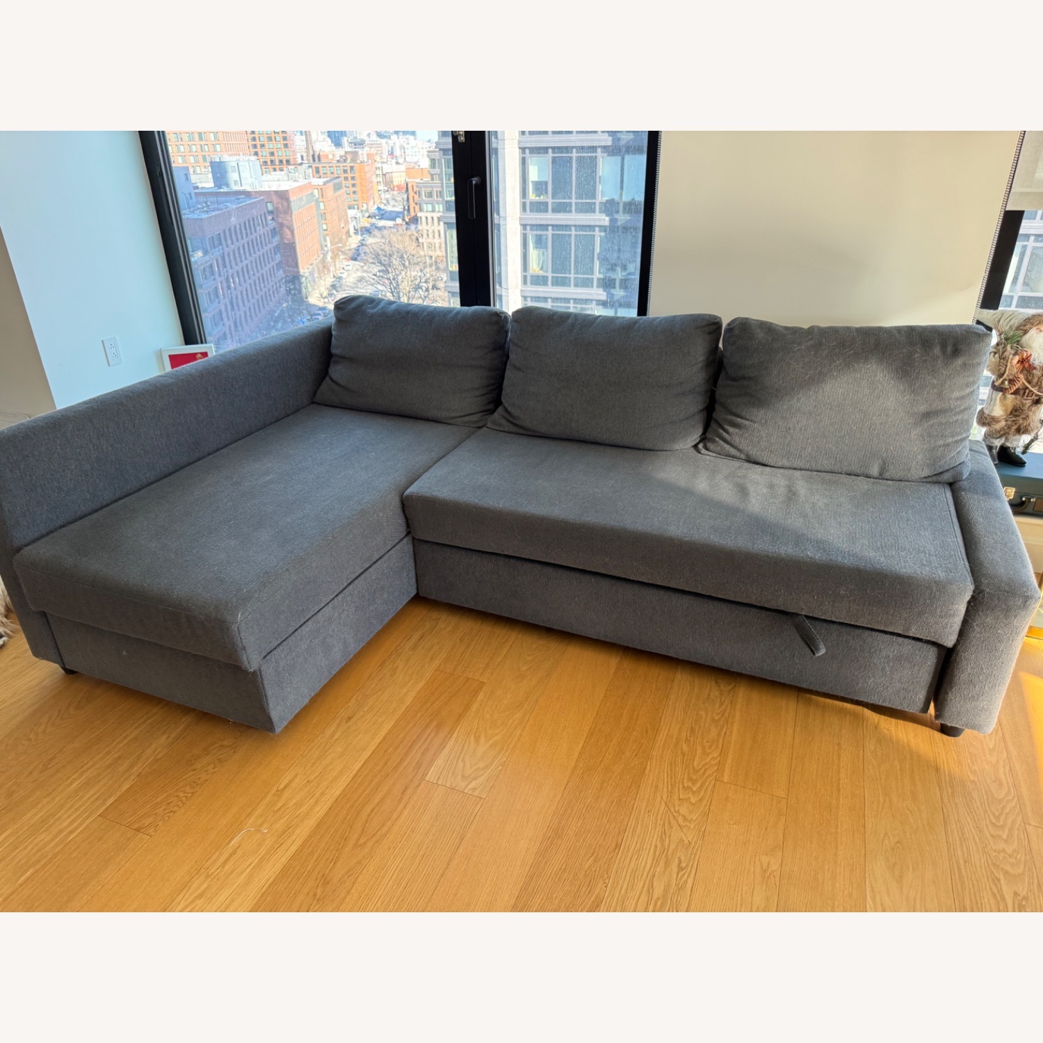 IKEA Dark Gray Fabric Sleeper Sofa - image-2