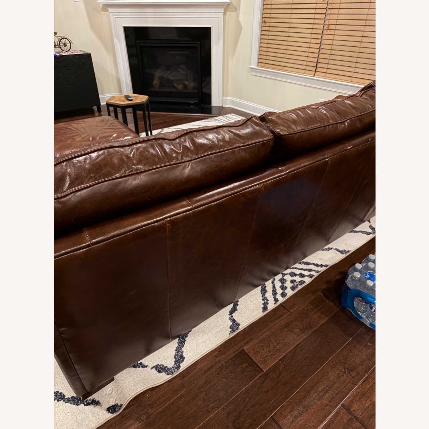 Pottery Barn Townsend Leather Sofa - image-3