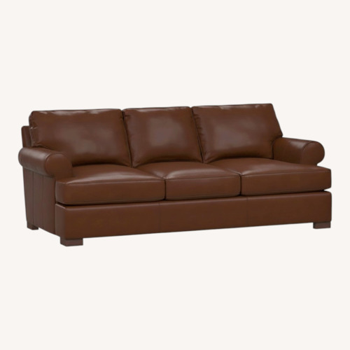 Used Pottery Barn Townsend Leather Sofa for sale on AptDeco