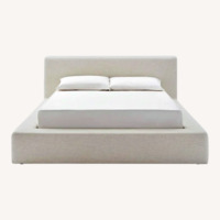 Castlery Dawson Beach Linen Fabric Queen Bed