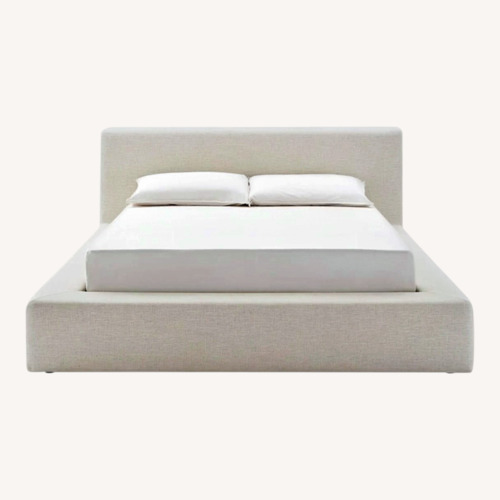 Used Castlery Dawson Beach Linen Fabric Queen Bed for sale on AptDeco