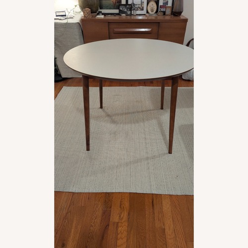 Used West Elm Fishs Eddy White Wood Dining Table for sale on AptDeco