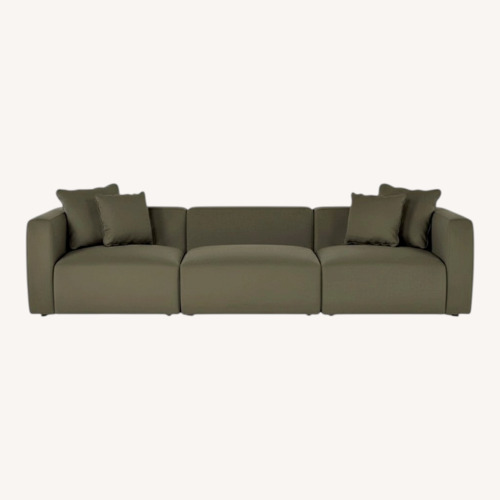 Used Living Spaces Green 3+ Seater Sofa for sale on AptDeco