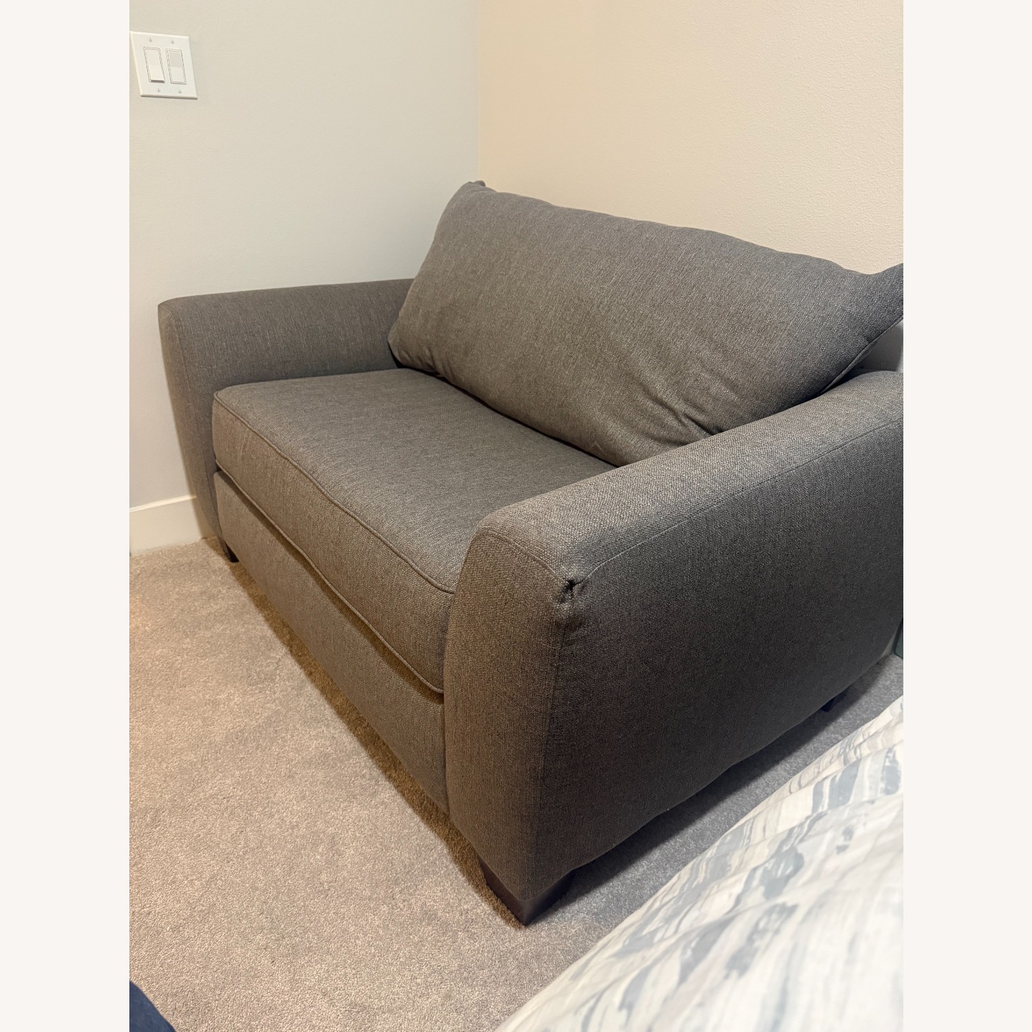 Rooms to Go Dark Gray Loveseat - image-3