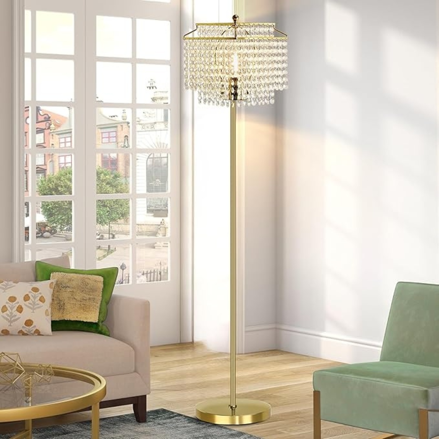 Amazon Gold Crystal Lamp - image-6