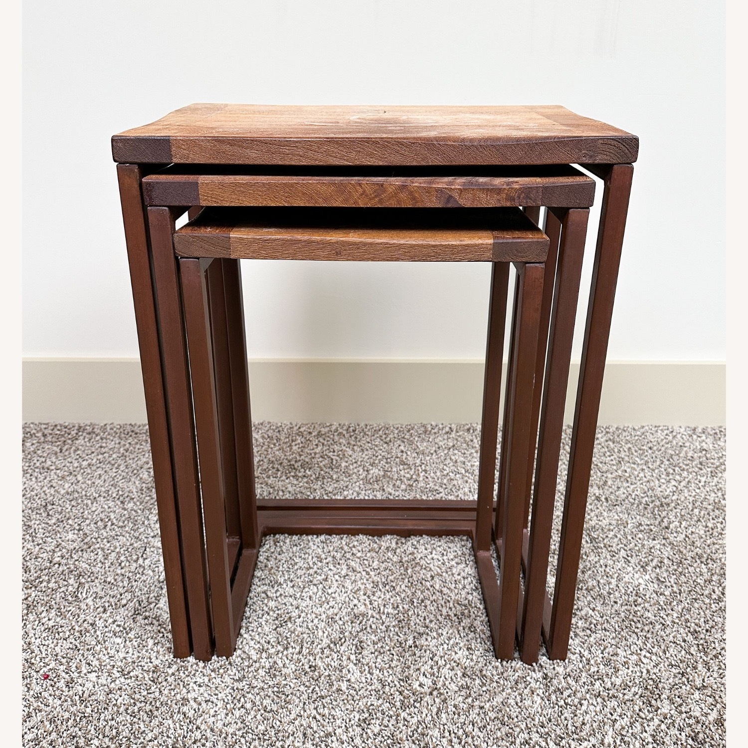 Pottery Barn Granger Dark Brown Wood Side Tables - image-1
