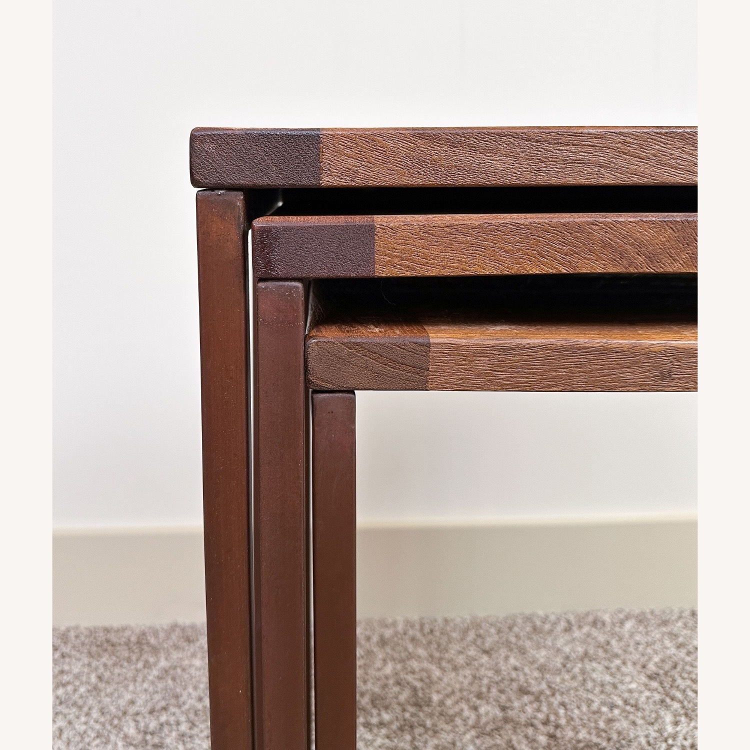 Pottery Barn Granger Dark Brown Wood Side Tables - image-3