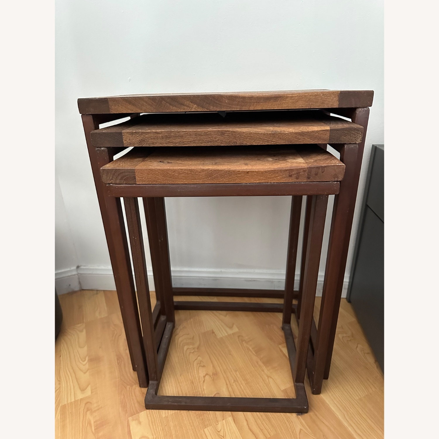 Pottery Barn Granger Dark Brown Wood Side Tables - image-4