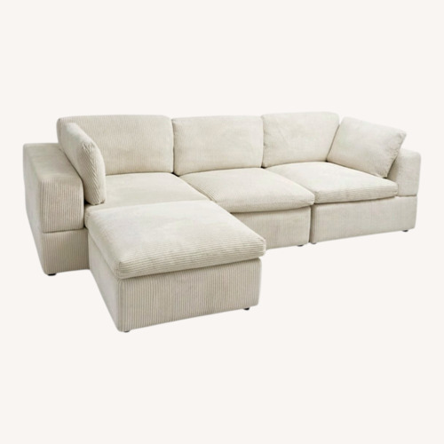 Used Wayfair Atianna 4 Piece Corduroy Sectional for sale on AptDeco