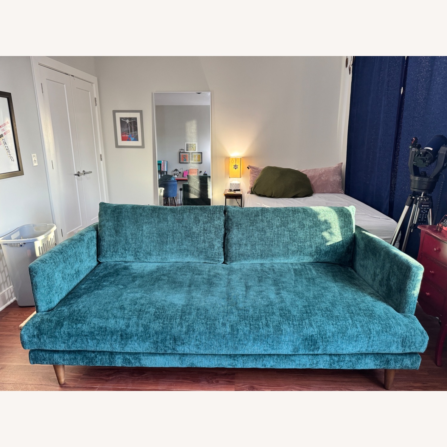 Joybird Lewis Green Fabric 3+ Seater Sofa - image-7