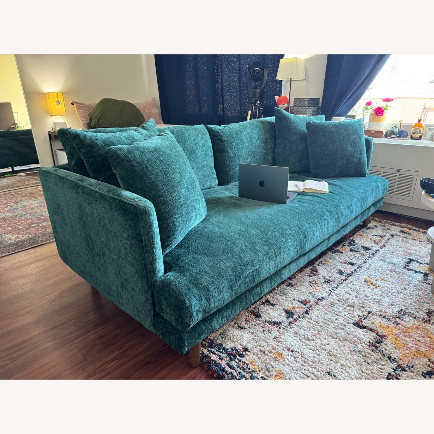 Joybird Lewis Green Fabric 3+ Seater Sofa - image-1