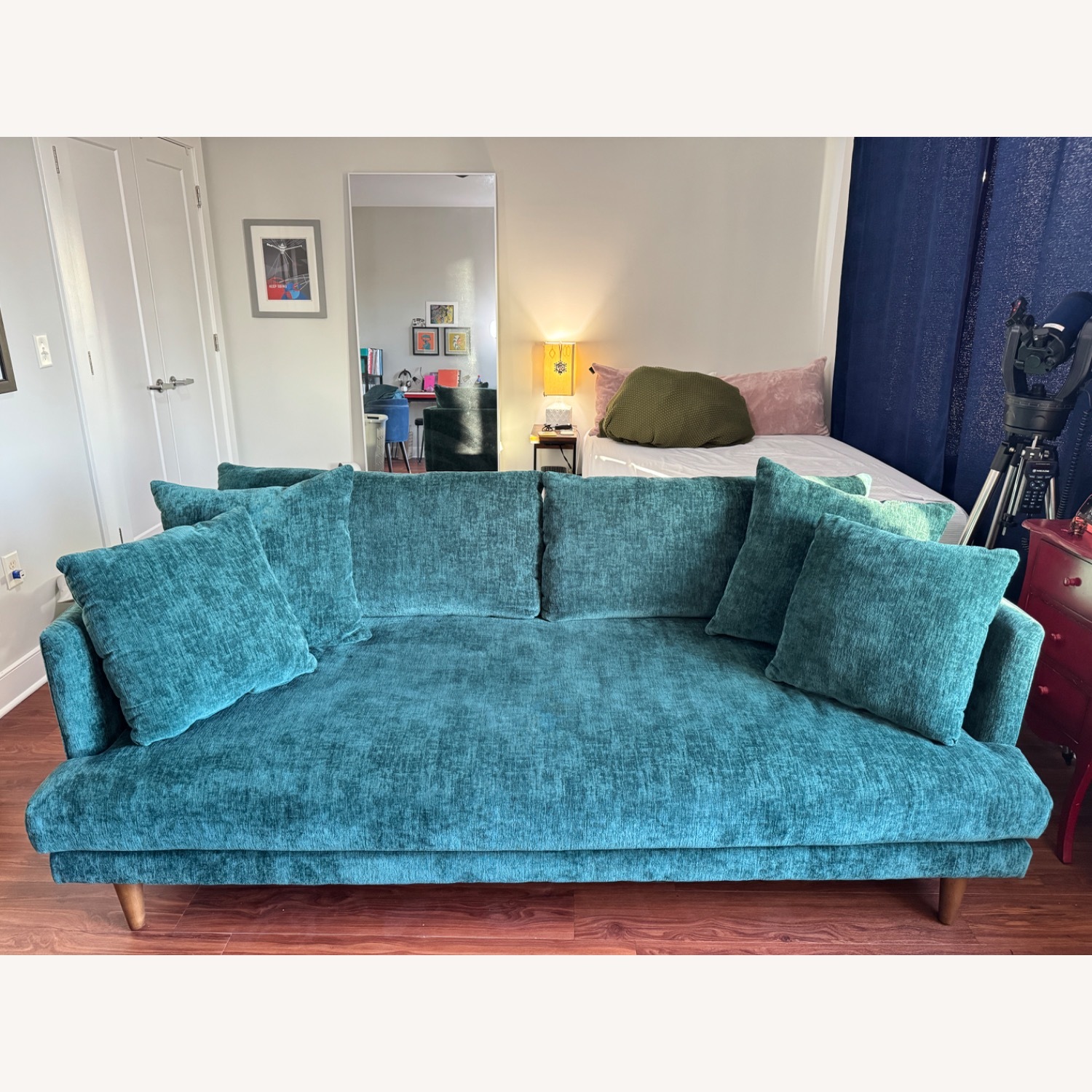 Joybird Lewis Green Fabric 3+ Seater Sofa - image-6
