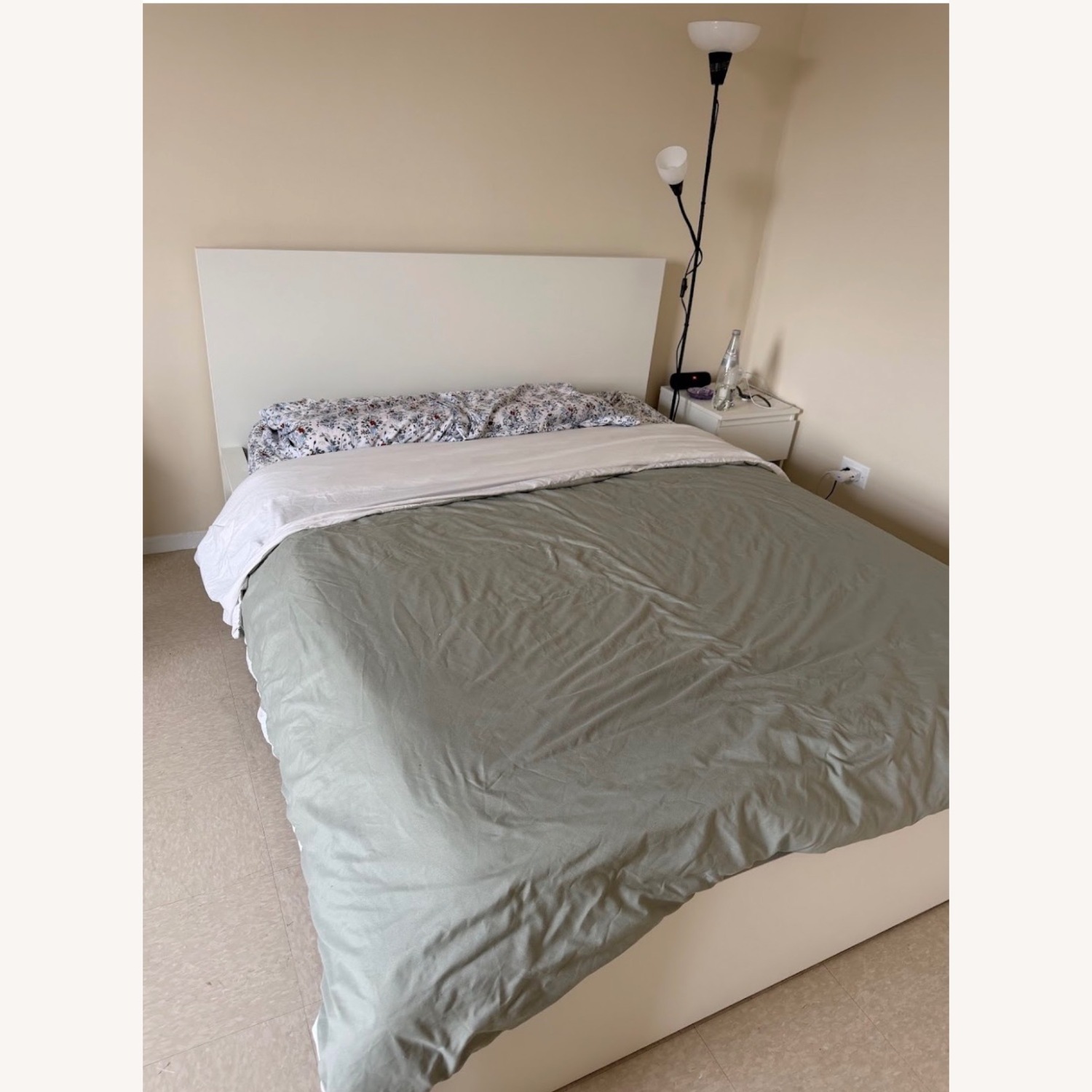 IKEA Malm White Wood Queen Bed - image-1