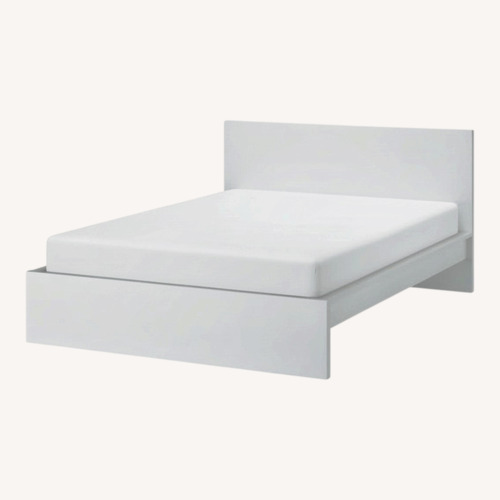 Used IKEA Malm White Wood Queen Bed for sale on AptDeco