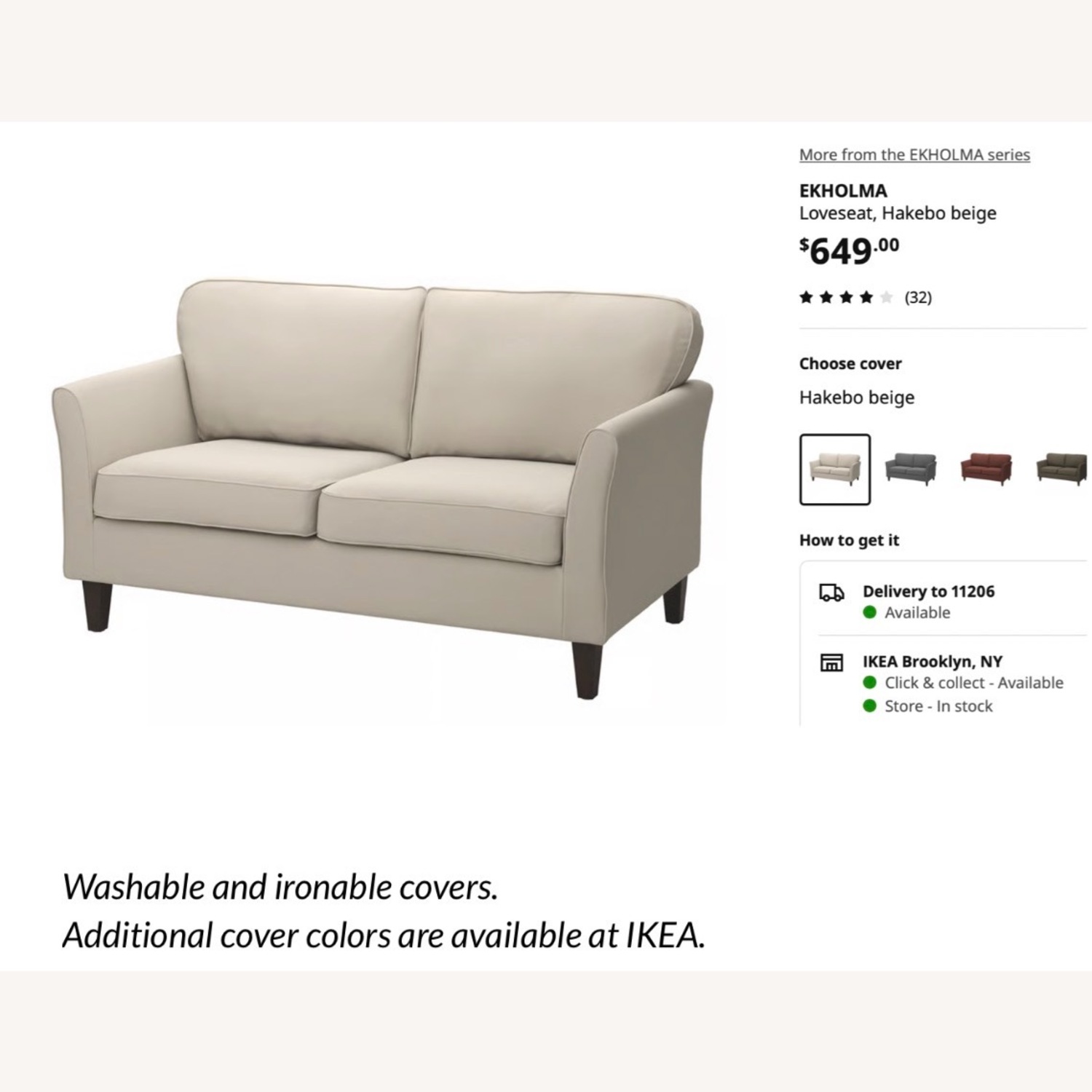 IKEA Ekholma Loveseat - image-2