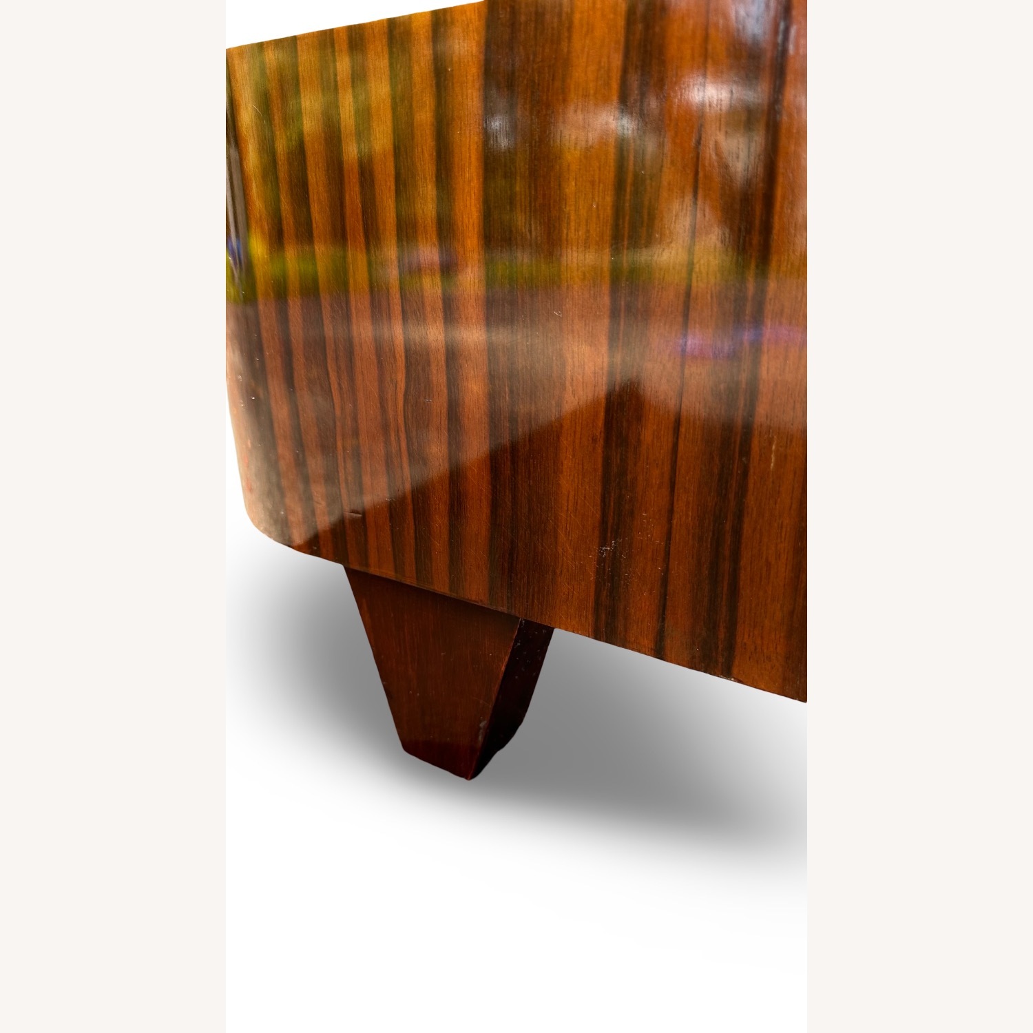 1930s Italian Art Deco Queen Bed Maple & Macassar - image-4