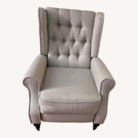 Belle and June Light Gray Fabric Accent Chair