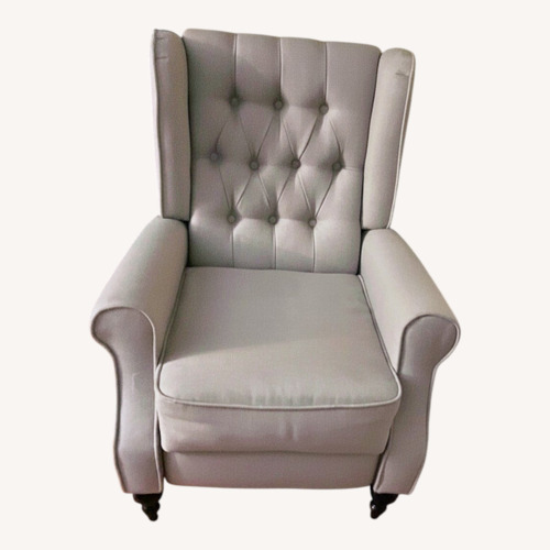 Used Belle and June Light Gray Fabric Accent Chair for sale on AptDeco