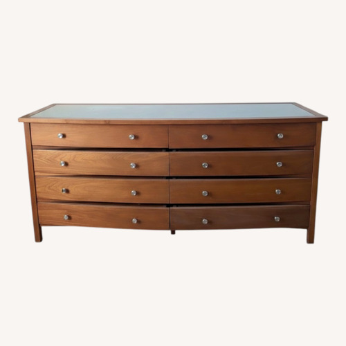 Used Long Dresser with Glass Cover  for sale on AptDeco