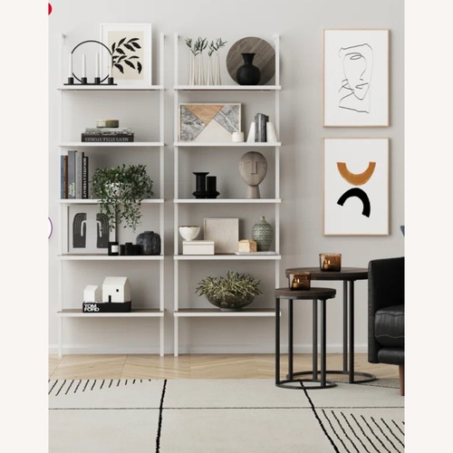 Used Andrea White Stairway Bookshelf for sale on AptDeco