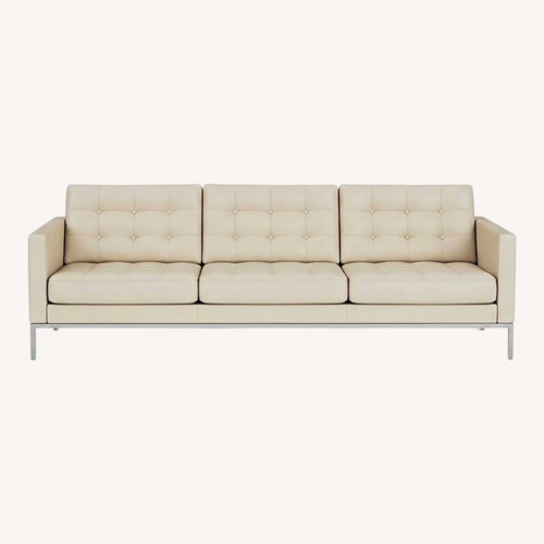 Used Florence Knoll Sofa ( Beige / Satin ) for sale on AptDeco