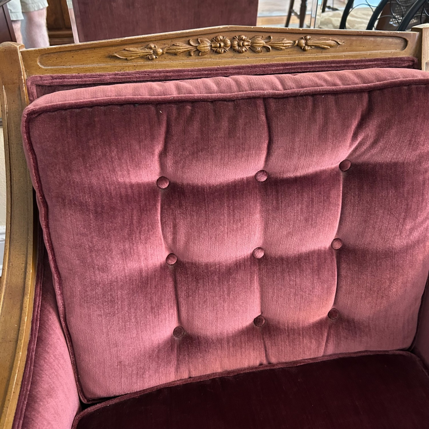 Vintage Velvet Armchair - image-4