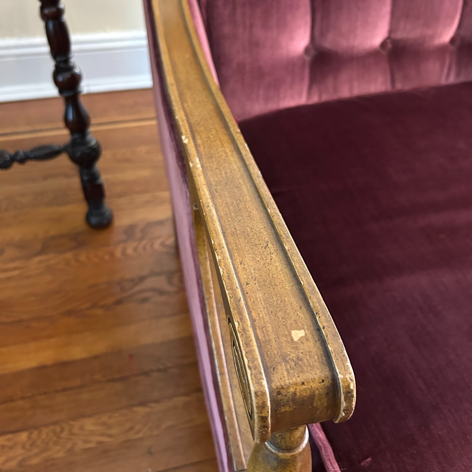 Vintage Velvet Armchair - image-6