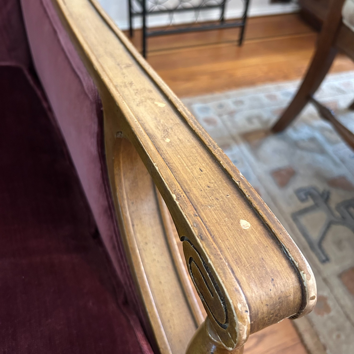 Vintage Velvet Armchair - image-7