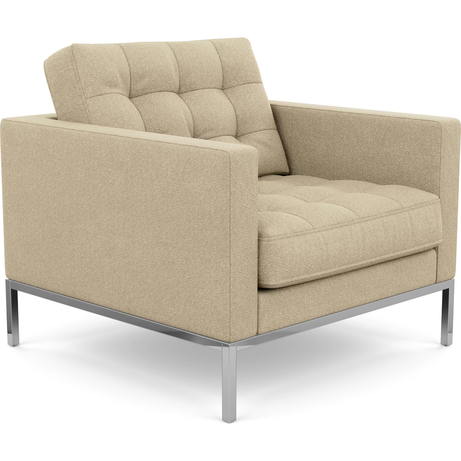 Florence Knoll Lounge Chair ( Beige / Satin )  - image-9
