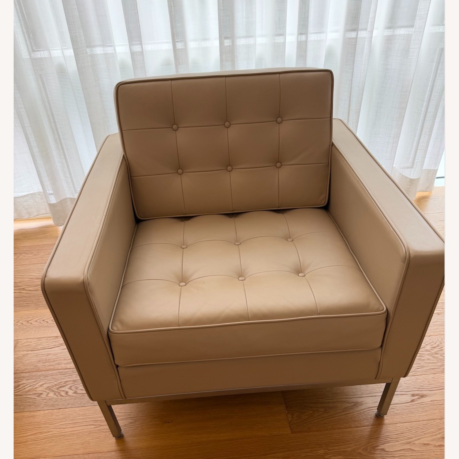 Florence Knoll Lounge Chair ( Beige / Satin )  - image-2