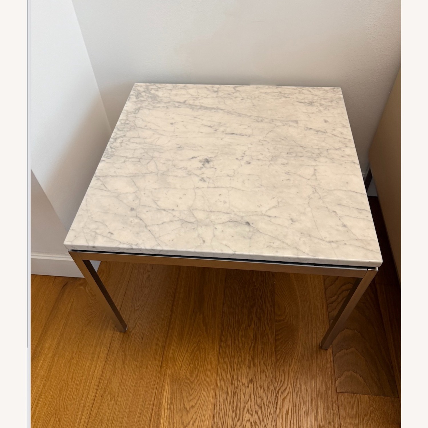 Florence Knoll Side Table ( Carrara / Satin ) - image-6