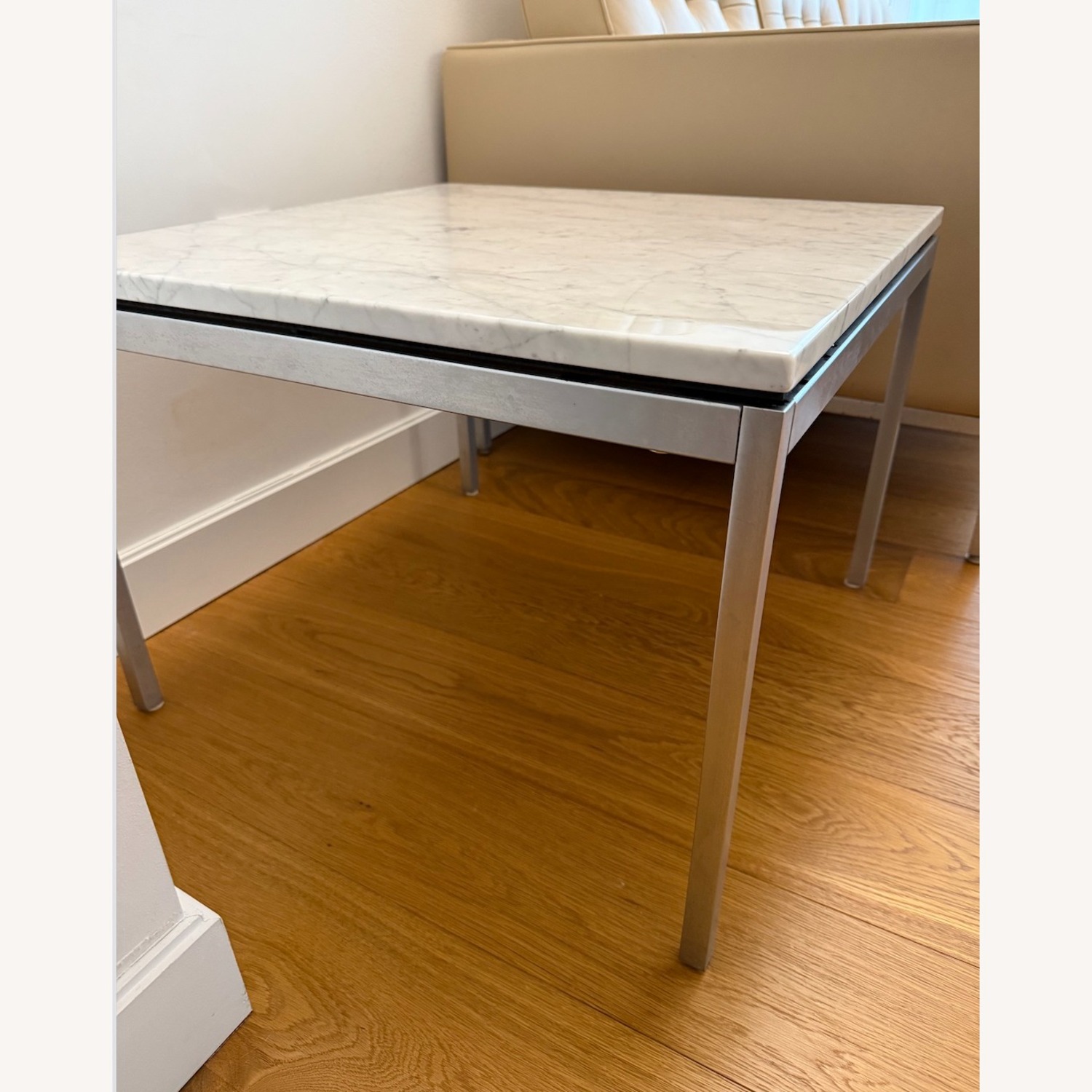 Florence Knoll Side Table ( Carrara / Satin ) - image-5