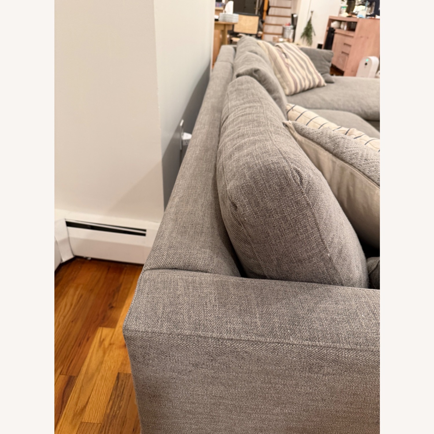 Pottery Barn Bolinas Light Gray Fabric 2 Piece Sectional - image-7