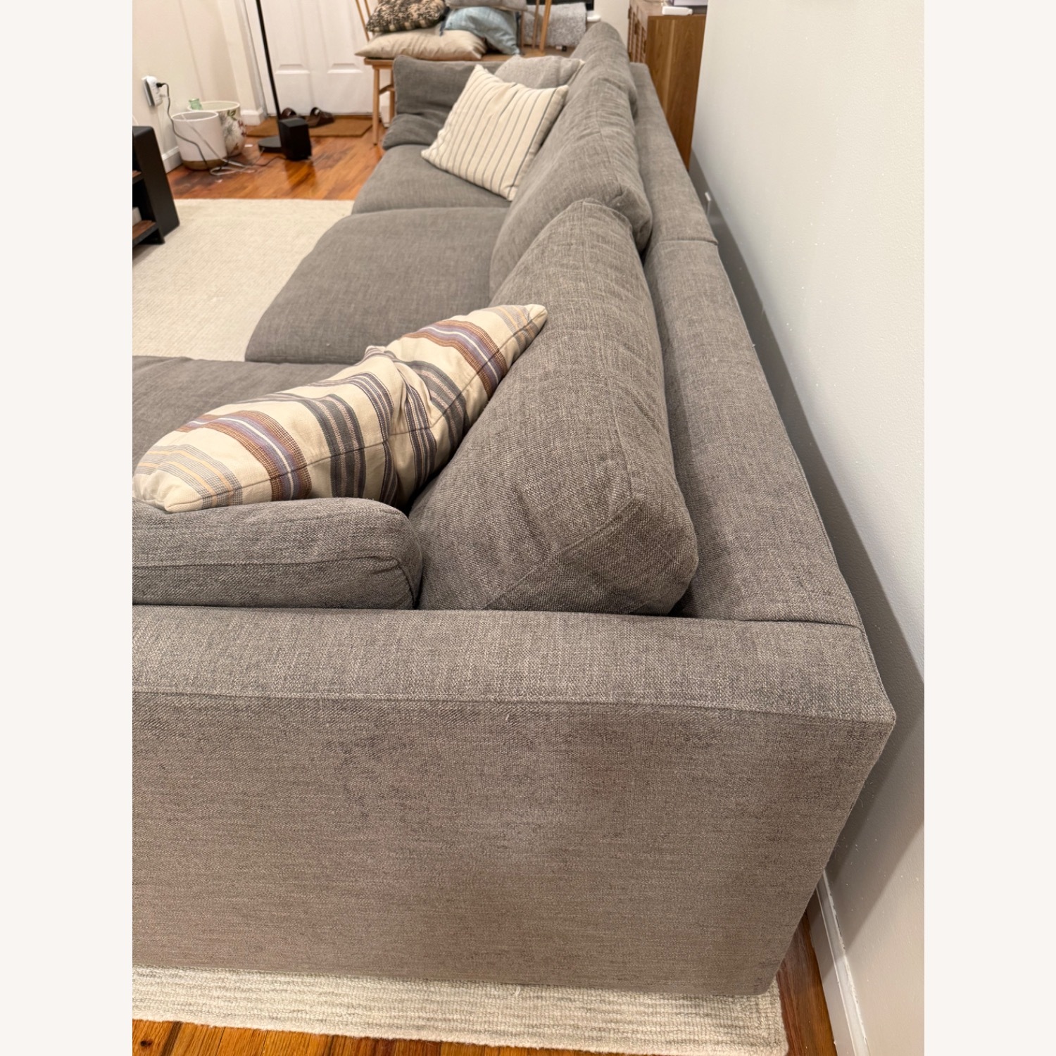 Pottery Barn Bolinas Light Gray Fabric 2 Piece Sectional - image-5