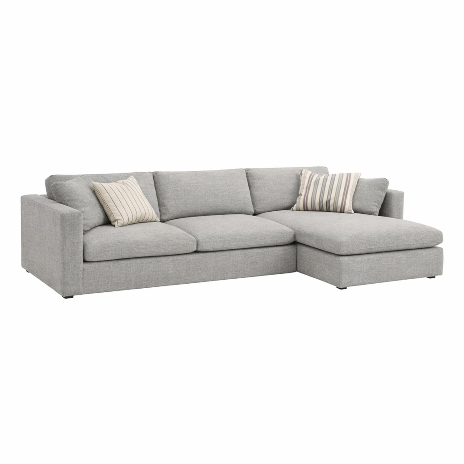 Pottery Barn Bolinas Light Gray Fabric 2 Piece Sectional - image-10