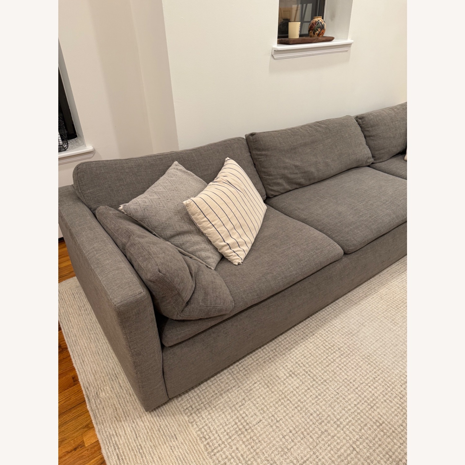 Pottery Barn Bolinas Light Gray Fabric 2 Piece Sectional - image-6