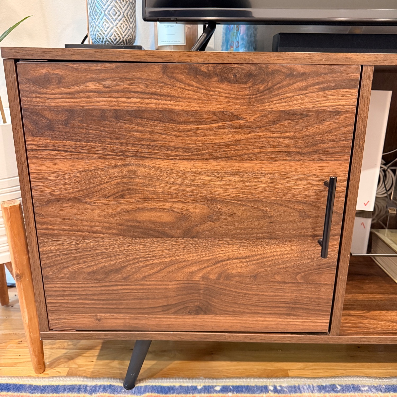 Dark Brown Wood Media Storage - image-5