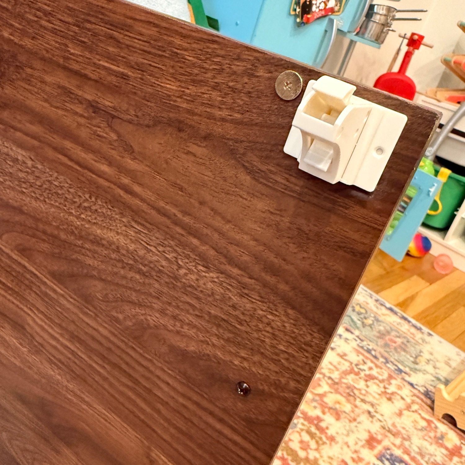 Dark Brown Wood Media Storage - image-7